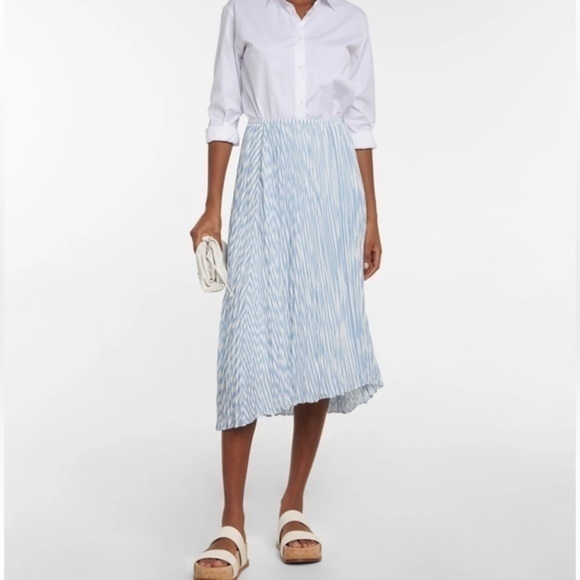 NWT Vince Striped Midi Skirt size L perfect summer staple to dress up or down